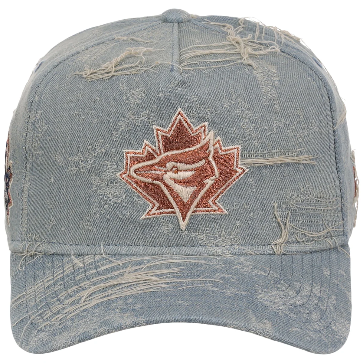 Toronto Blue Jays MLB Oxidized Denim New Era 9FORTY A-Frame detail view