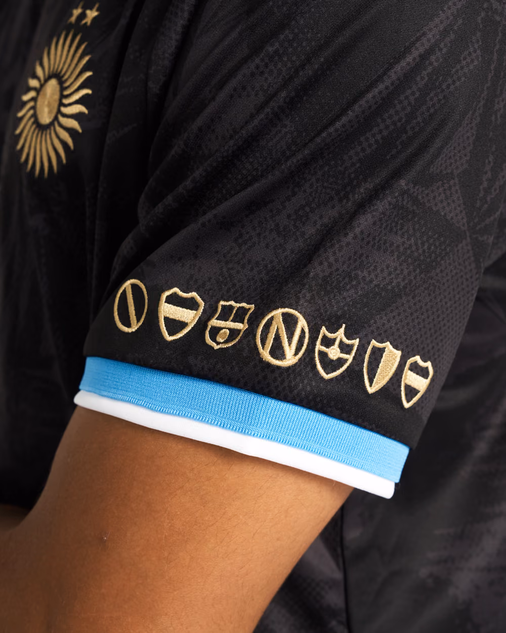 Jersevo Custom Personalized Maradona collection Jersey left sleeve detail