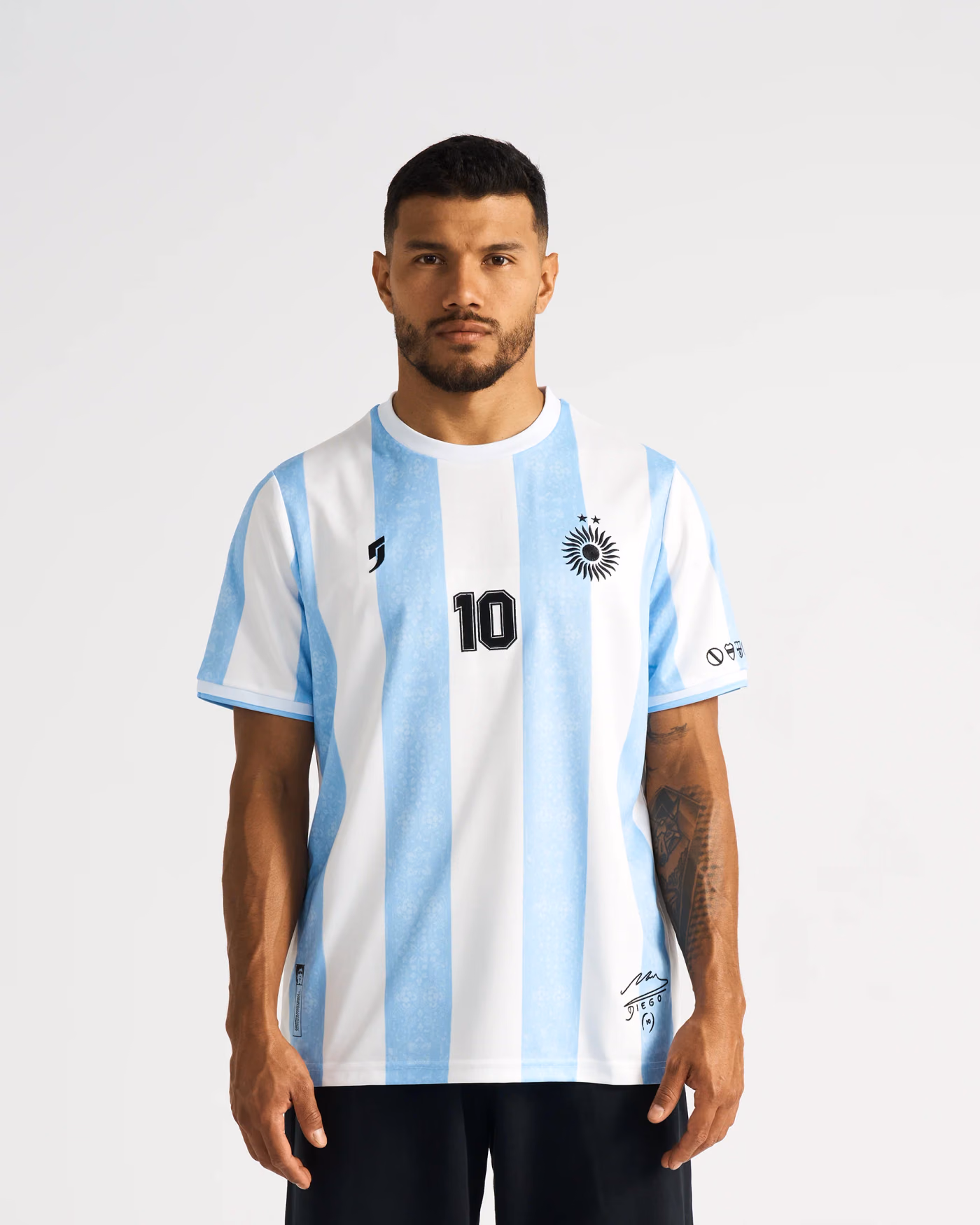 Jersevo Custom Personalized Maradona collection Jersey (Away Edition) front view