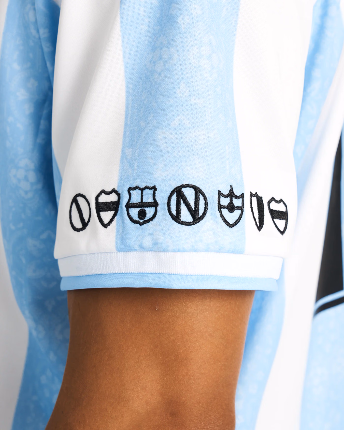 Jersevo Custom Personalized Maradona collection Jersey (Away Edition) left sleeve detail