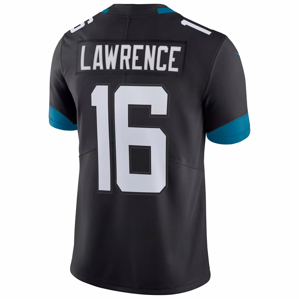 Trevor Lawrence #16 Jacksonville Jaguars Nike Vapor Limited NFL Jersey Black view 3