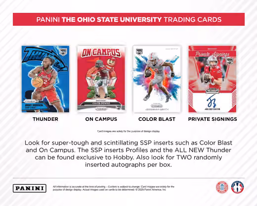 2025 Panini NIL The Ohio State University Hobby Box view 3