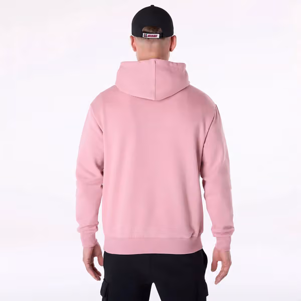 Miami Heat Block Graphic New Era Oversized NBA Hoodie Dark Pink view 2