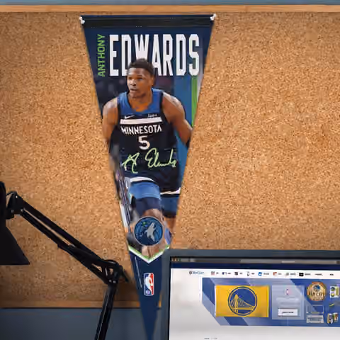 Anthony Edwards Minnesota Timberwolves WinCraft Premium NBA Pennant view 3