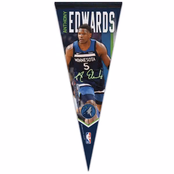 Anthony Edwards Minnesota Timberwolves WinCraft Premium NBA Pennant view 1