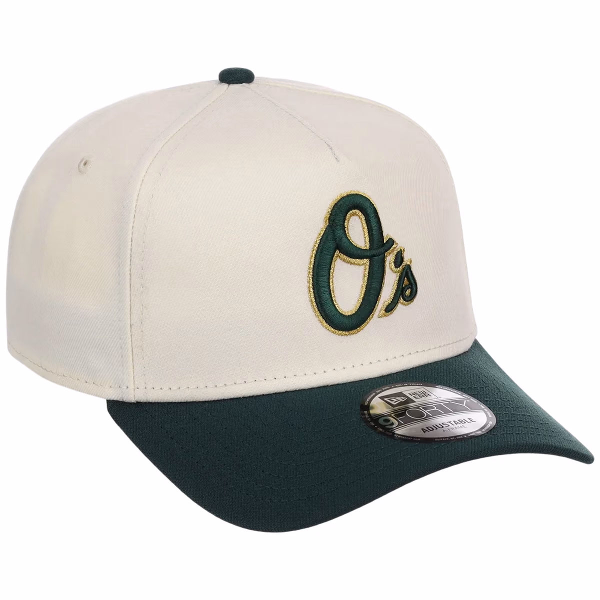 Baltimore Orioles MLB Chrome x Dark Green FASHION CORE New Era 9FORTY A-Frame front view