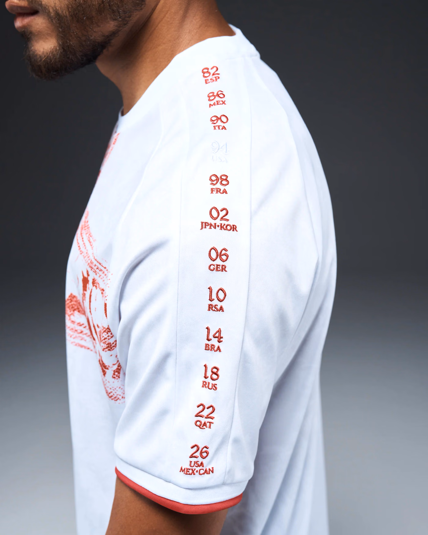 Jersevo Custom Personalized England Heritage Jersey (2026WC Edition) left sleeve detail