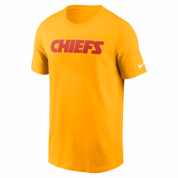 Kansas City Chiefs Nike Essential Wordmark NFL T-Shirt Yellow view 1