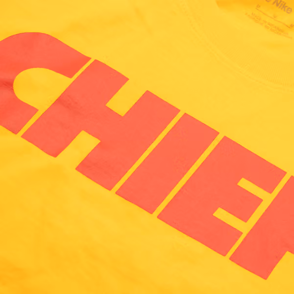 Kansas City Chiefs Nike Essential Wordmark NFL T-Shirt Yellow view 3