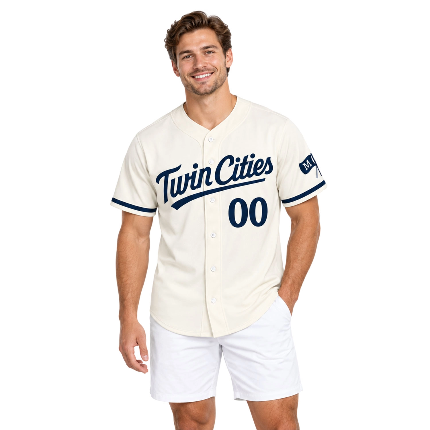 Minnesota Twins Custom Baseball Jersey Bold Cream Style