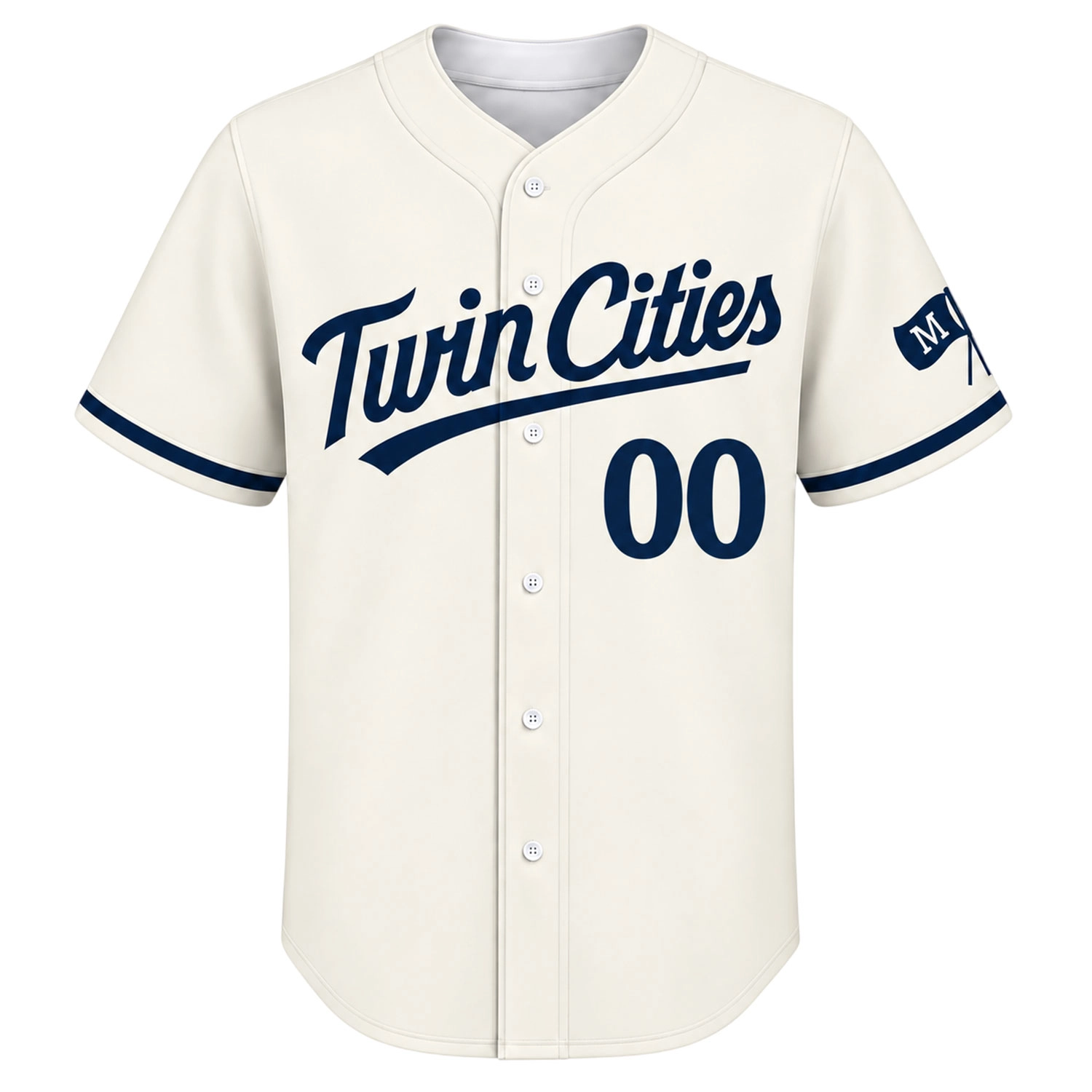 Minnesota Twins Custom Baseball Jersey Bold Cream Style