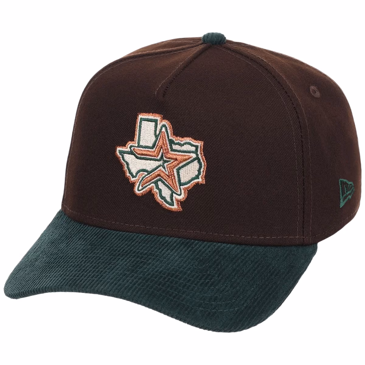 Houston Astros MLB Forest Ember New Era 9FORTY A-Frame detail view