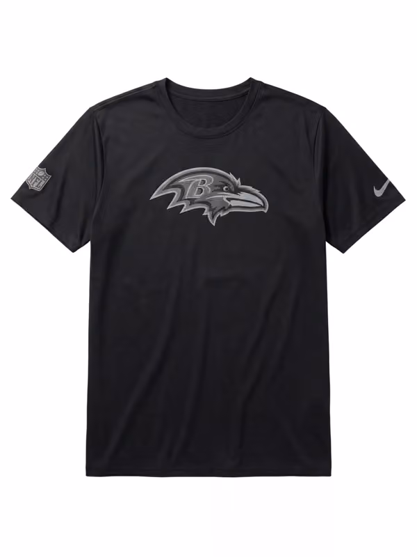 Baltimore Ravens 2026 NFL Sideline Lead The Charge Legend T-Shirt Black view 1