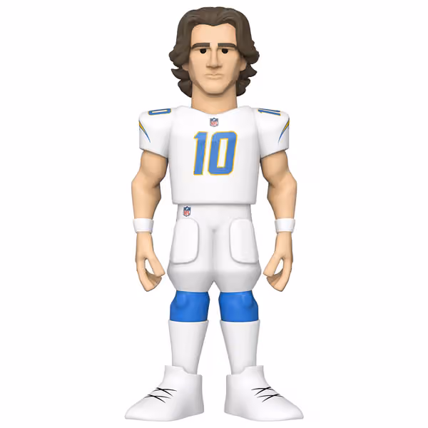 Funko Vinyl Gold 5" Justin Herbert Los Angeles Chargers CHASE Edition NFL Figure view 2