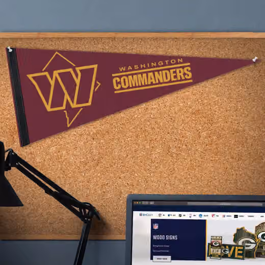 Washington Commanders State Logo Premium NFL Pennant view 3