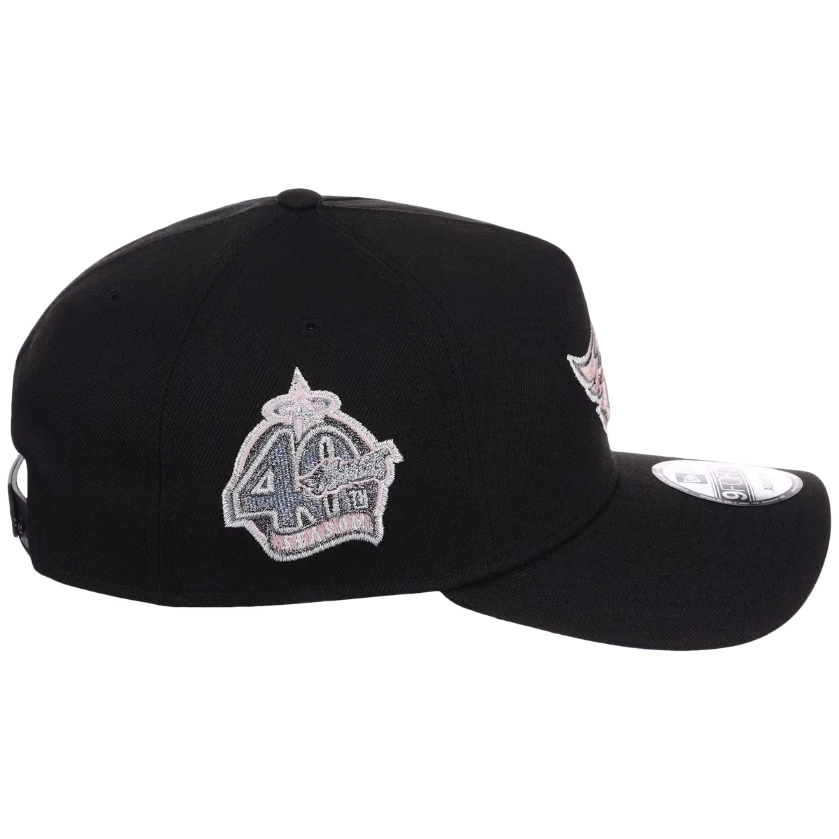 Anaheim Angels MLB Pewter Skies New Era 9FORTY A-Frame detail view