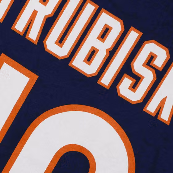 Mitch Trubisky #10 Chicago Bears Player Script NFL T-Shirt view 4