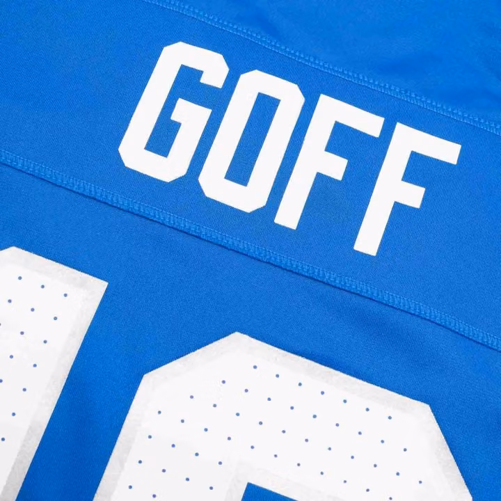 Jared Goff #16 Detroit Lions Nike Game NFL Jersey Blue view 4