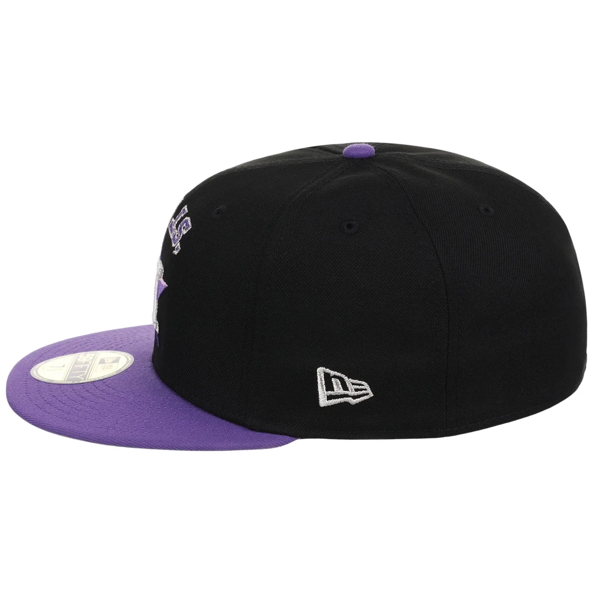 Houston Astros Side A: Track One New Era 59FIFTY (Black/Purple) 'Stros detail view