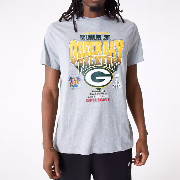 Green Bay Packers Super Bowl Champions New Era NFL T-Shirt view 3
