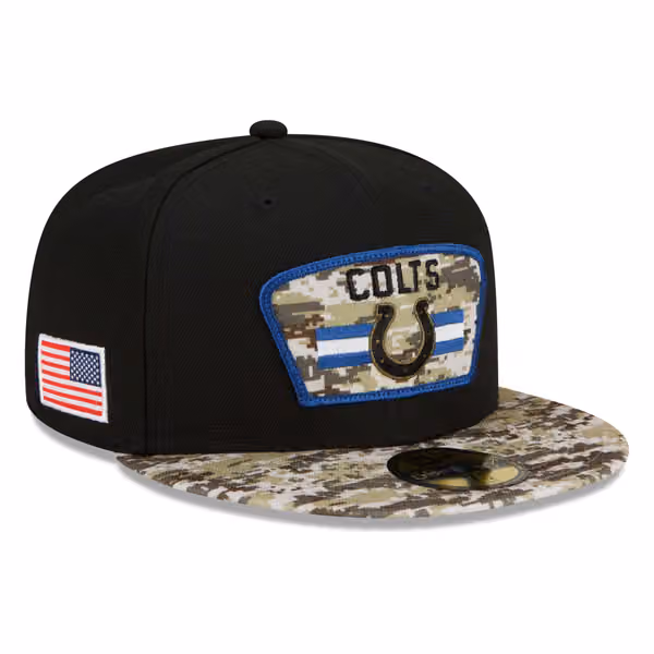 Indianapolis Colts 2021 NFL On-Field Salute to Service New Era 59FIFTY Fitted Cap product photo