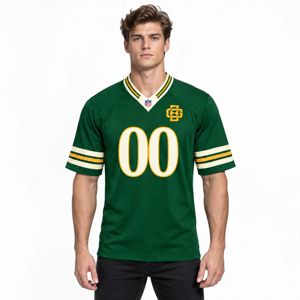 Green Bay Rivalry Personalized Jersey Bold Name Number