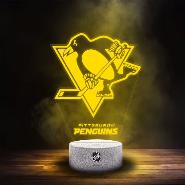 Pittsburgh Penguins NHL Team Logo LED Sign view 1