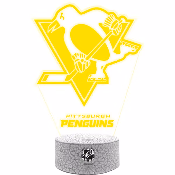 Pittsburgh Penguins NHL Team Logo LED Sign view 2