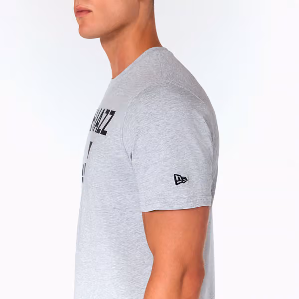 Utah Jazz Team Logo New Era NBA T-Shirt Gray view 4