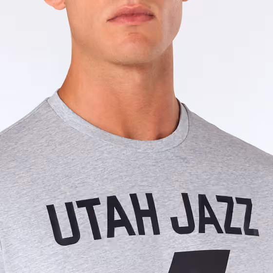 Utah Jazz Team Logo New Era NBA T-Shirt Gray view 5