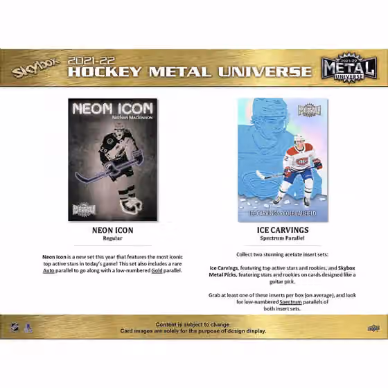 2021/22 Upper Deck Skybox Metal Universe NHL Hockey Booster Pack view 5