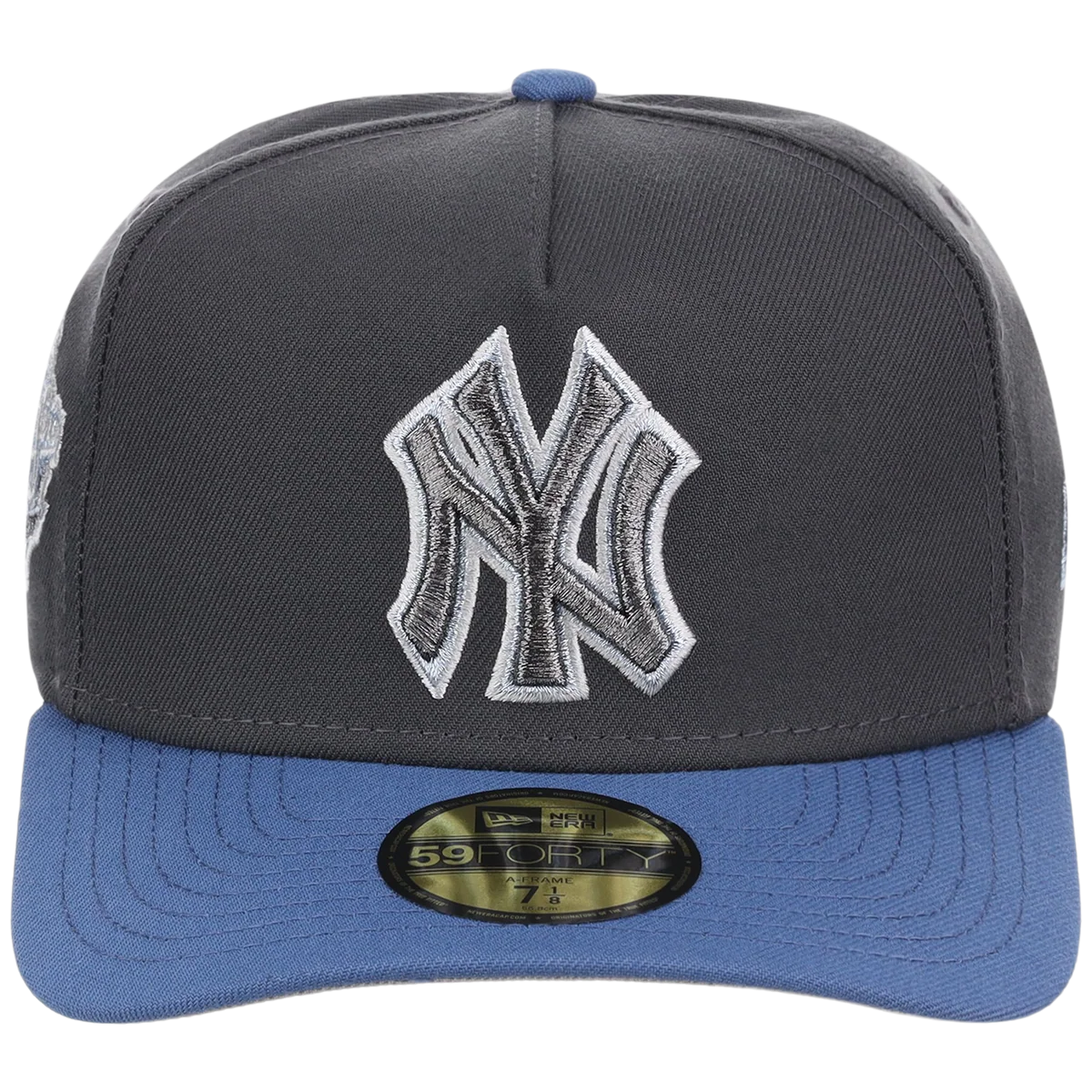 New York Yankees MLB Indigo Steel New Era 59FORTY detail view