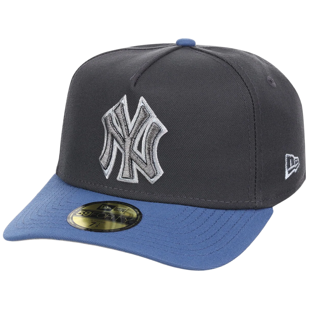 New York Yankees MLB Indigo Steel New Era 59FORTY detail view