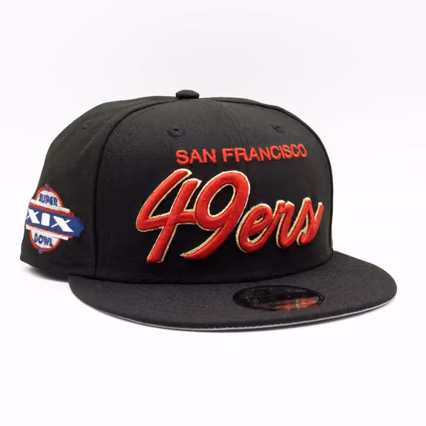 San Francisco 49ers Super Bowl XIX Script New Era 9FIFTY NFL Snapback Cap product photo