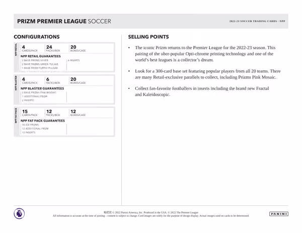 2022/23 Panini Prizm Premier League Soccer EPL Blaster Box view 5