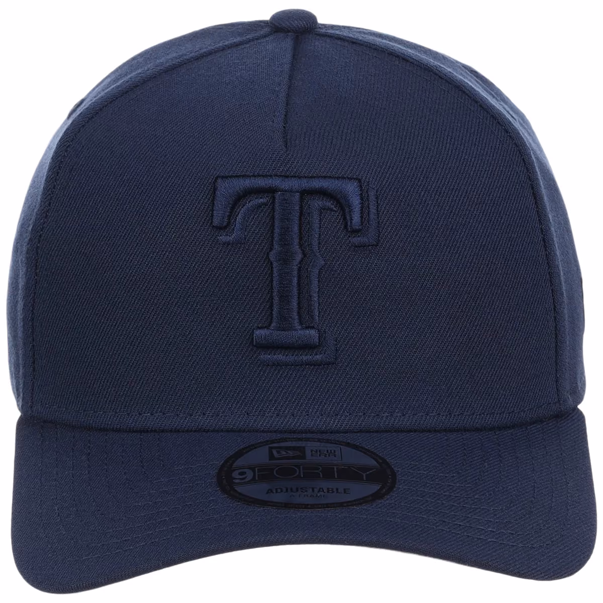 Texas Rangers MLB Navy FASHION CORE New Era 9FORTY A-Frame detail view