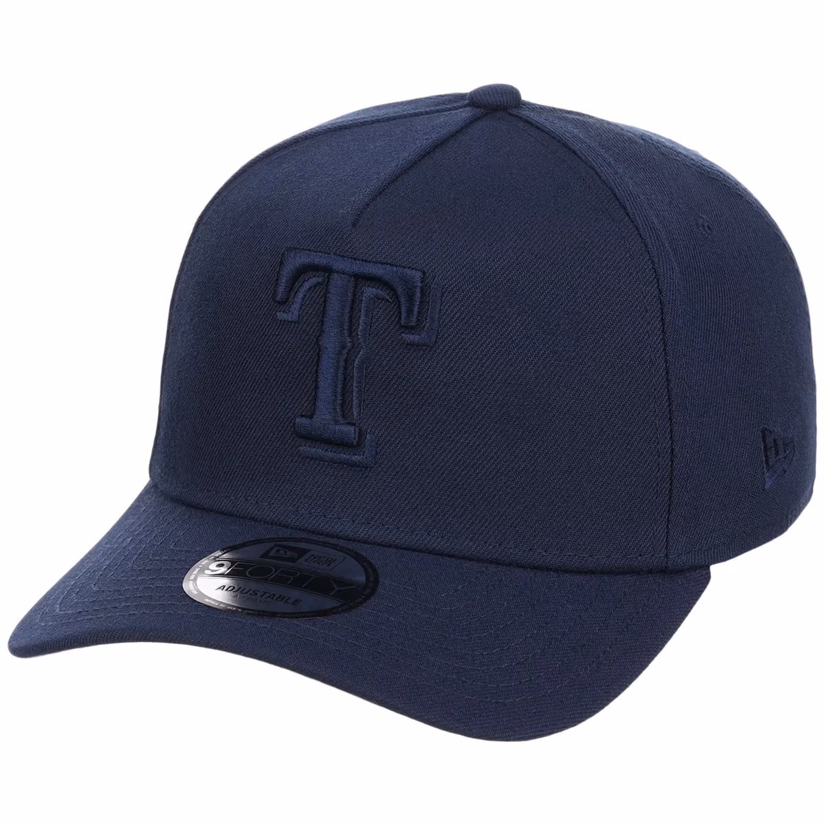 Texas Rangers MLB Navy FASHION CORE New Era 9FORTY A-Frame detail view