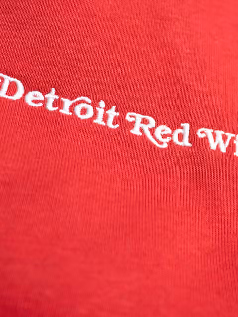 Detroit Red Wings Letterman Hooded NHL Jacket Red view 4