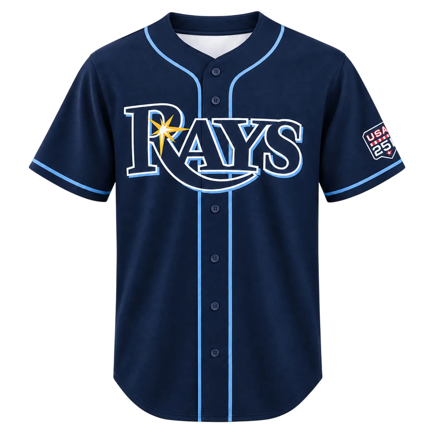 Cedric Mullins Rays Navy Jersey Fan Wear Bold Name & Number