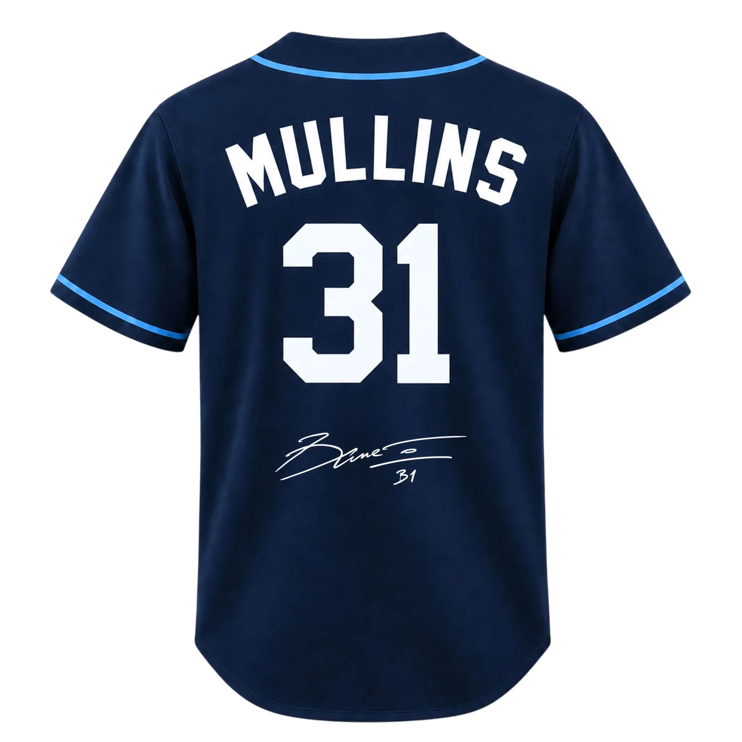Cedric Mullins Rays Navy Jersey Fan Wear Bold Name & Number