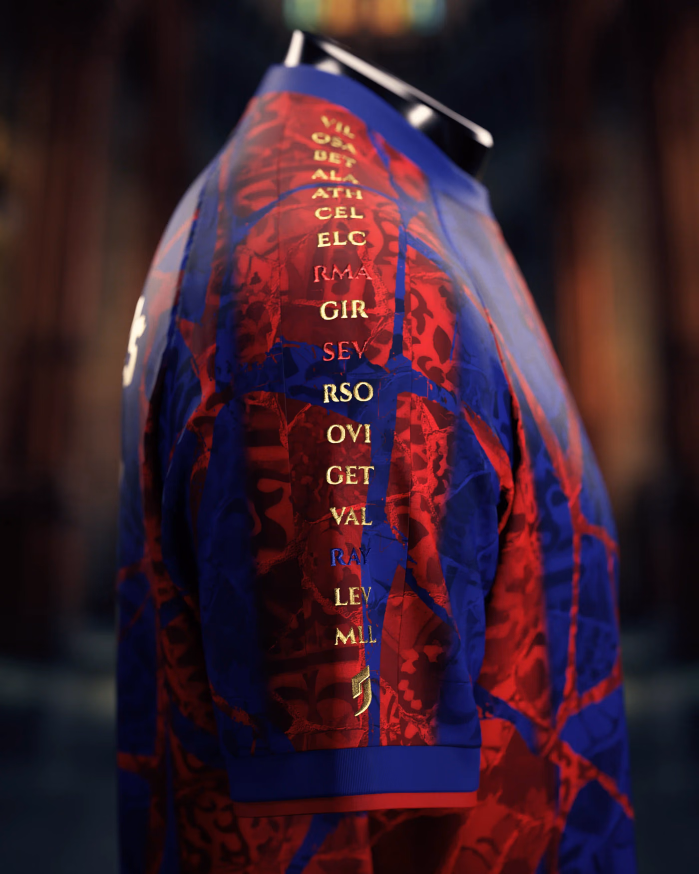 Jersevo Custom Personalized Barcelona 2026 Spanish Champions Jersey right sleeve detail