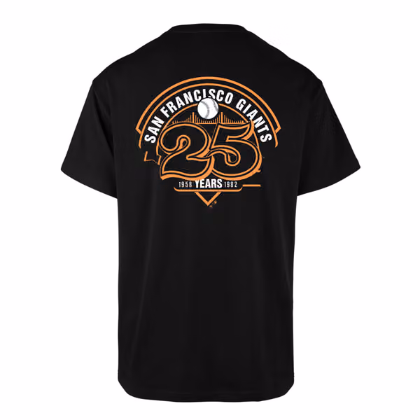 San Francisco Giants 25th Anniversary '47 Echo MLB T-Shirt Black view 1