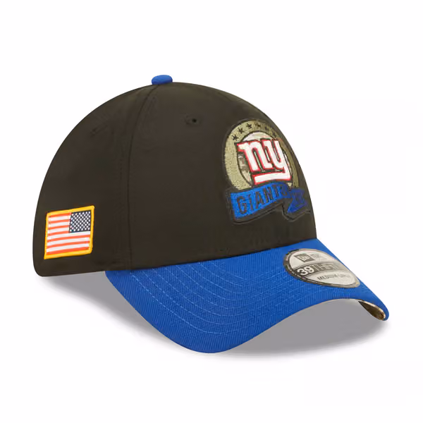 New York Giants 2022 NFL On-Field Salute to Service New Era 39THIRTY Flex Cap product photo
