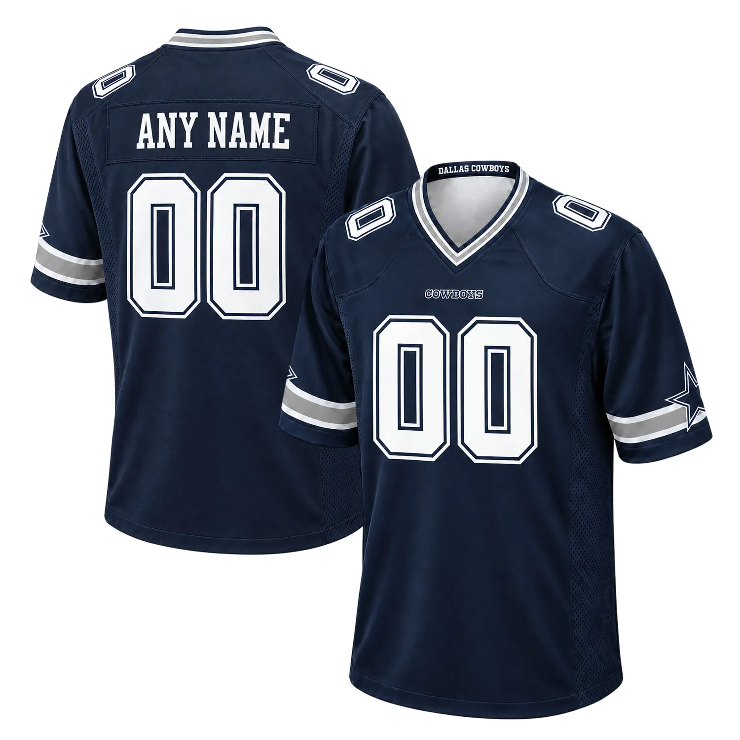 Men's Dallas Cowboys Jersey Bigsize Custom Player Vibrant Fan Apparel
