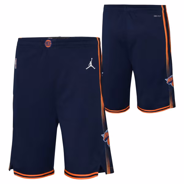 New York Knicks Jordan Swingman NBA Shorts Navy (YOUTH) view 1