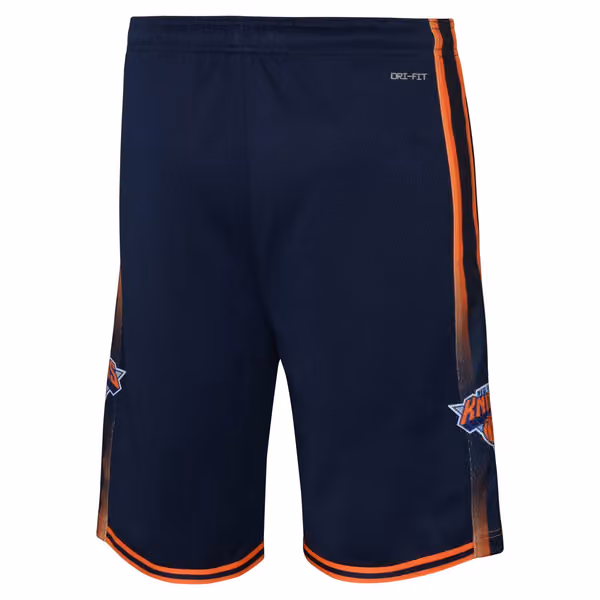 New York Knicks Jordan Swingman NBA Shorts Navy (YOUTH) view 3