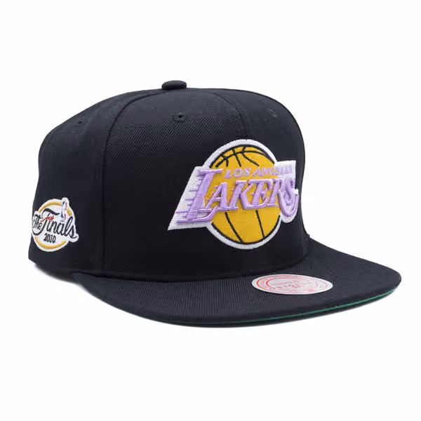 Los Angeles Lakers 2010 NBA Finals Mitchell & Ness Snapback Cap Black product photo