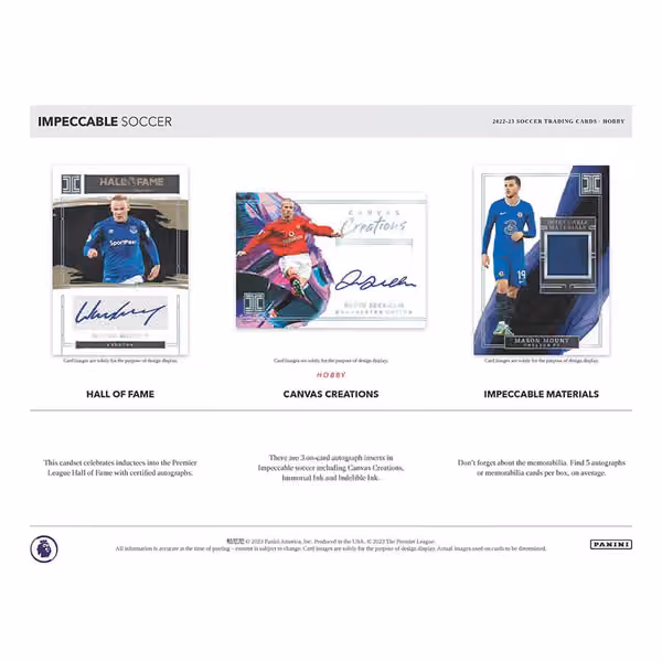 2022/23 Panini Impeccable Premier League Soccer EPL Hobby Box view 4