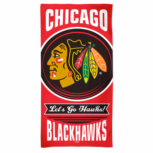 Chicago Blackhawks Slogan WinCraft NHL Beach Towel view 1