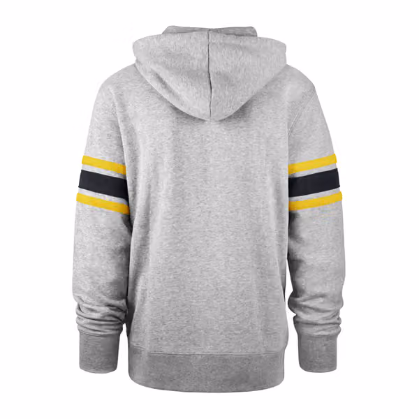 Nashville Predators Stripe Sleeve '47 Double Block NHL Hoodie Grey view 2